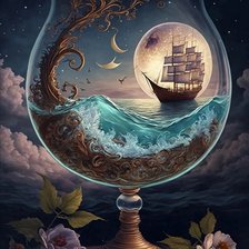 Схема вышивки «Бокал»