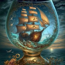 Схема вышивки «Бокал2»