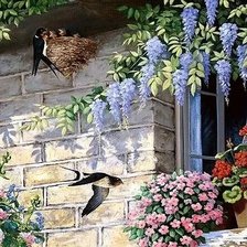 Схема вышивки «Ласточка»