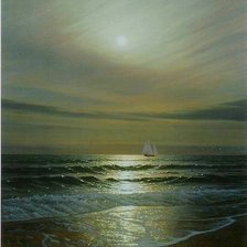 Схема вышивки «Белеет парус»