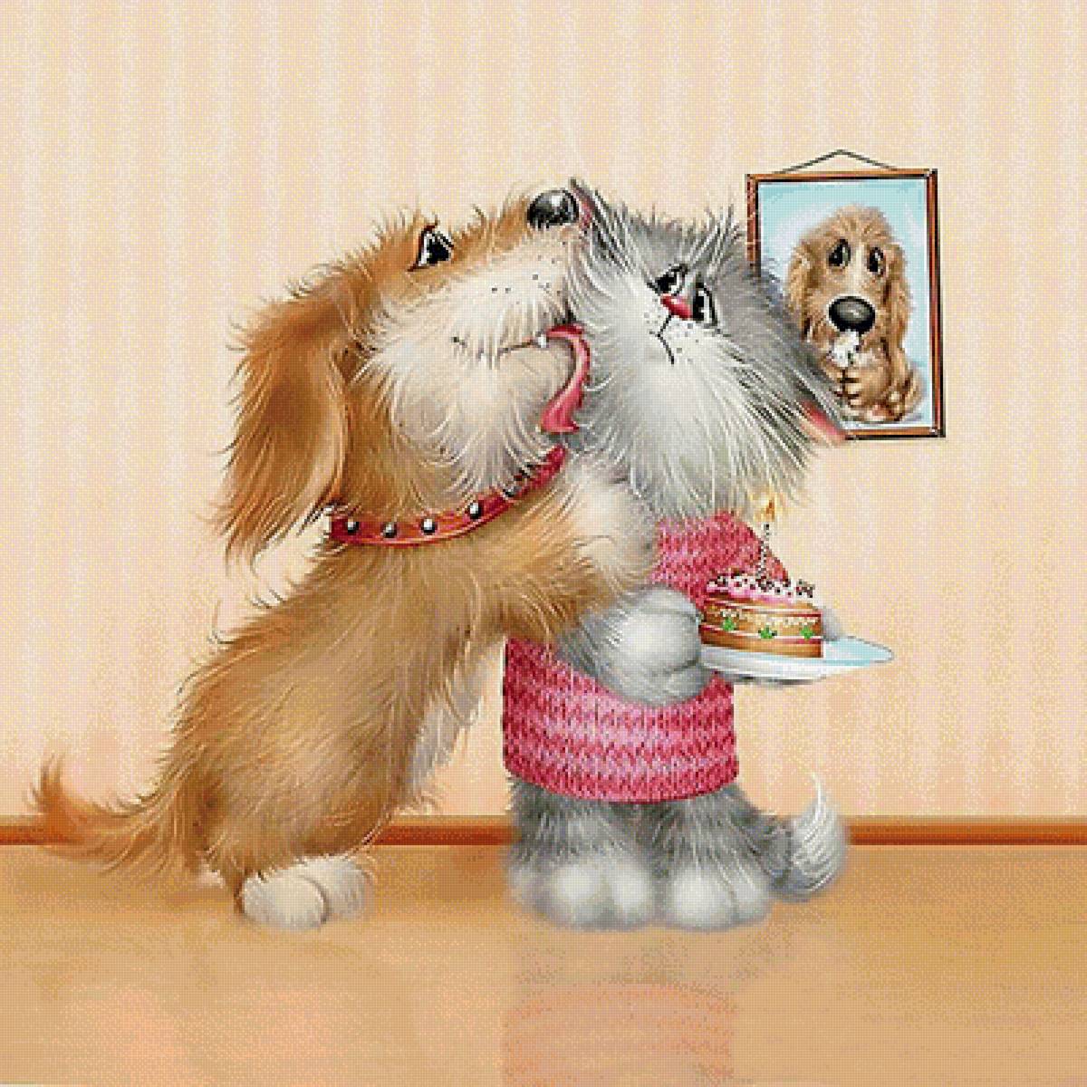 Кот и пес, юмор - кот и пес - предпросмотр