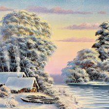 Схема вышивки «Зимний вечер»
