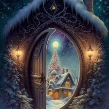 Схема вышивки «дверь в сказку»