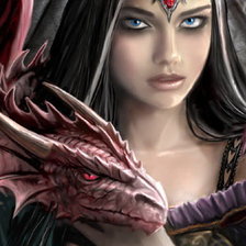 Схема вышивки «BRUJA Y DRAGON»