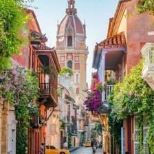 Схема вышивки «Городская улочка»