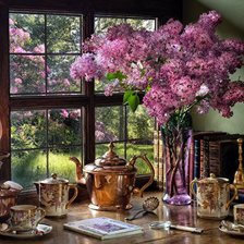 Схема вышивки «Сирень»