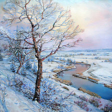 Схема вышивки «Зимняя речеа»