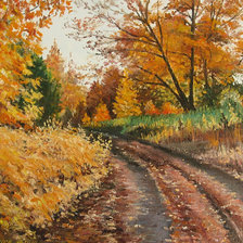 Схема вышивки «Золотая осень»