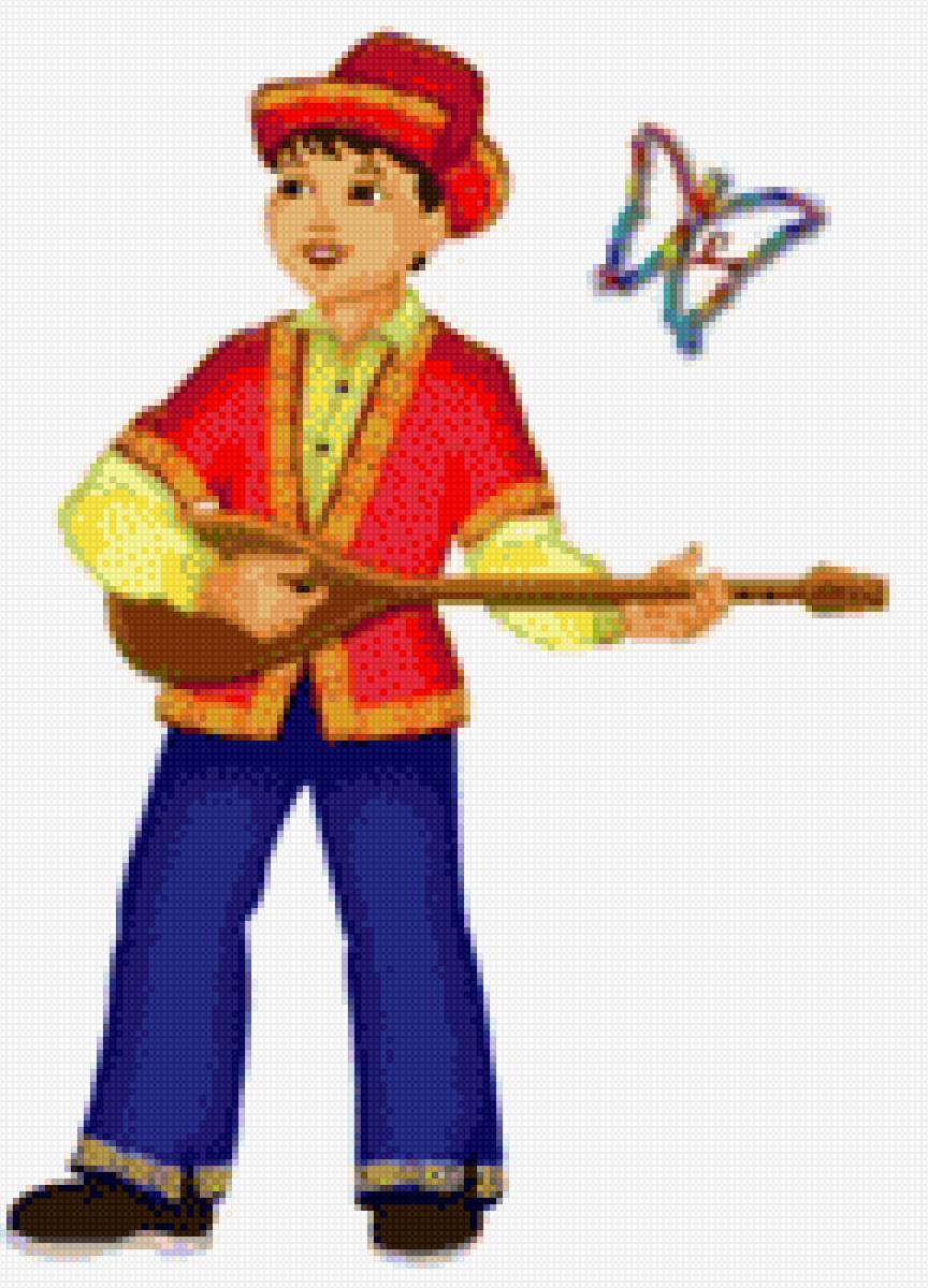 Мальчик с домброй - предпросмотр