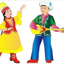 Схема вышивки «Девочка и мальчик на наурыз»