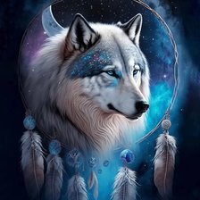 Схема вышивки «Волк»