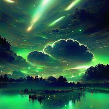 Схема вышивки «Зелёный мир»