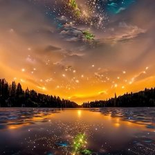 Схема вышивки «Сказочный закат»