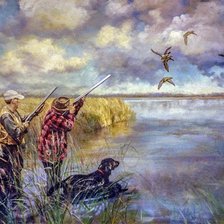 Схема вышивки «Охота»