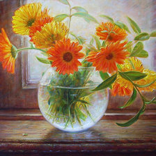 Схема вышивки «календула»