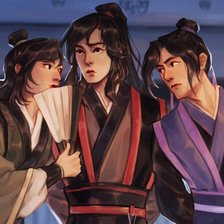 Схема вышивки «Трио Модао»