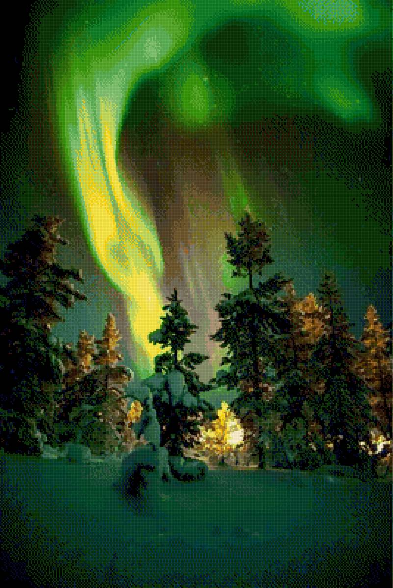 Северное сияние - северное сичние - предпросмотр