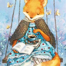 Схема вышивки «Лисичка на отдыхе»