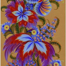 Схема вышивки «Петриковская»