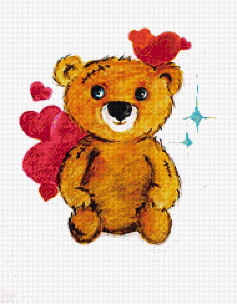 Медвежонок - картинка для детской комнаты, медвежонок, любовь - предпросмотр