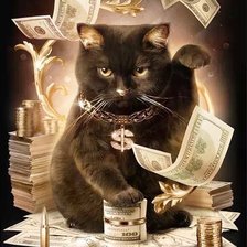 Схема вышивки «Денежный кот»