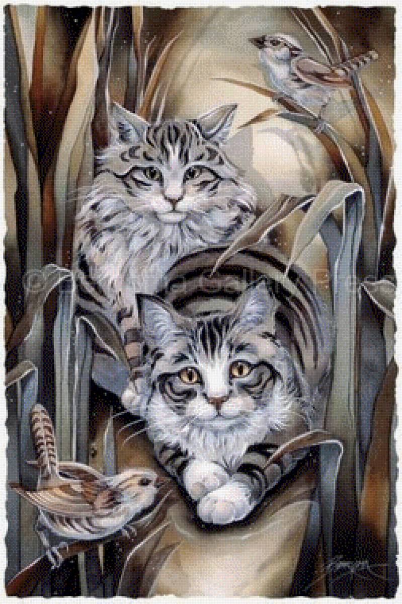 Котики, птички - птички, котики - предпросмотр