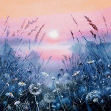 Схема вышивки «вечерняя зорька»