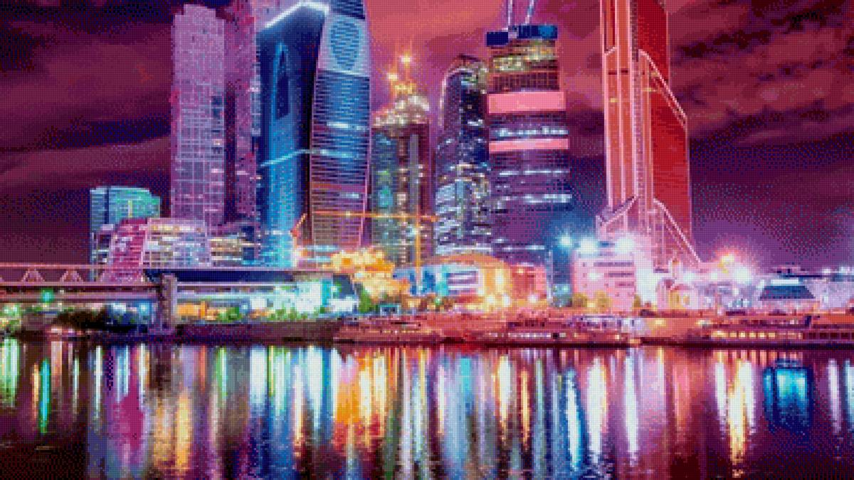 Москва Сити - город, ночной город, москва, москвасити, вечерний город - предпросмотр