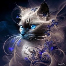 Схема вышивки «Портрет сиамки»