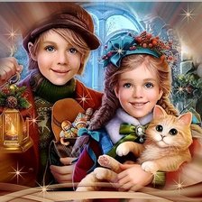 Схема вышивки «Серебряные коньки»