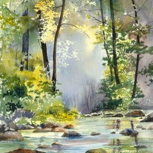 Схема вышивки «Пейзаж. Нита Энгэл»