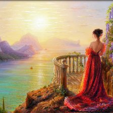 Схема вышивки «На балконе»