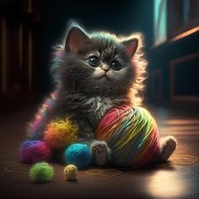 Схема вышивки «Котенок,, Милашка,,»