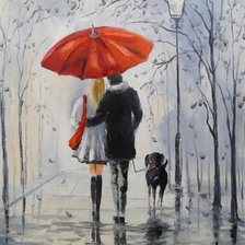 Схема вышивки «Дождь. Ольга Дарчук»