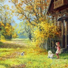 Схема вышивки «Теплая осень»