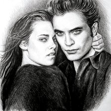 Схема вышивки «Белла и Эдвард»