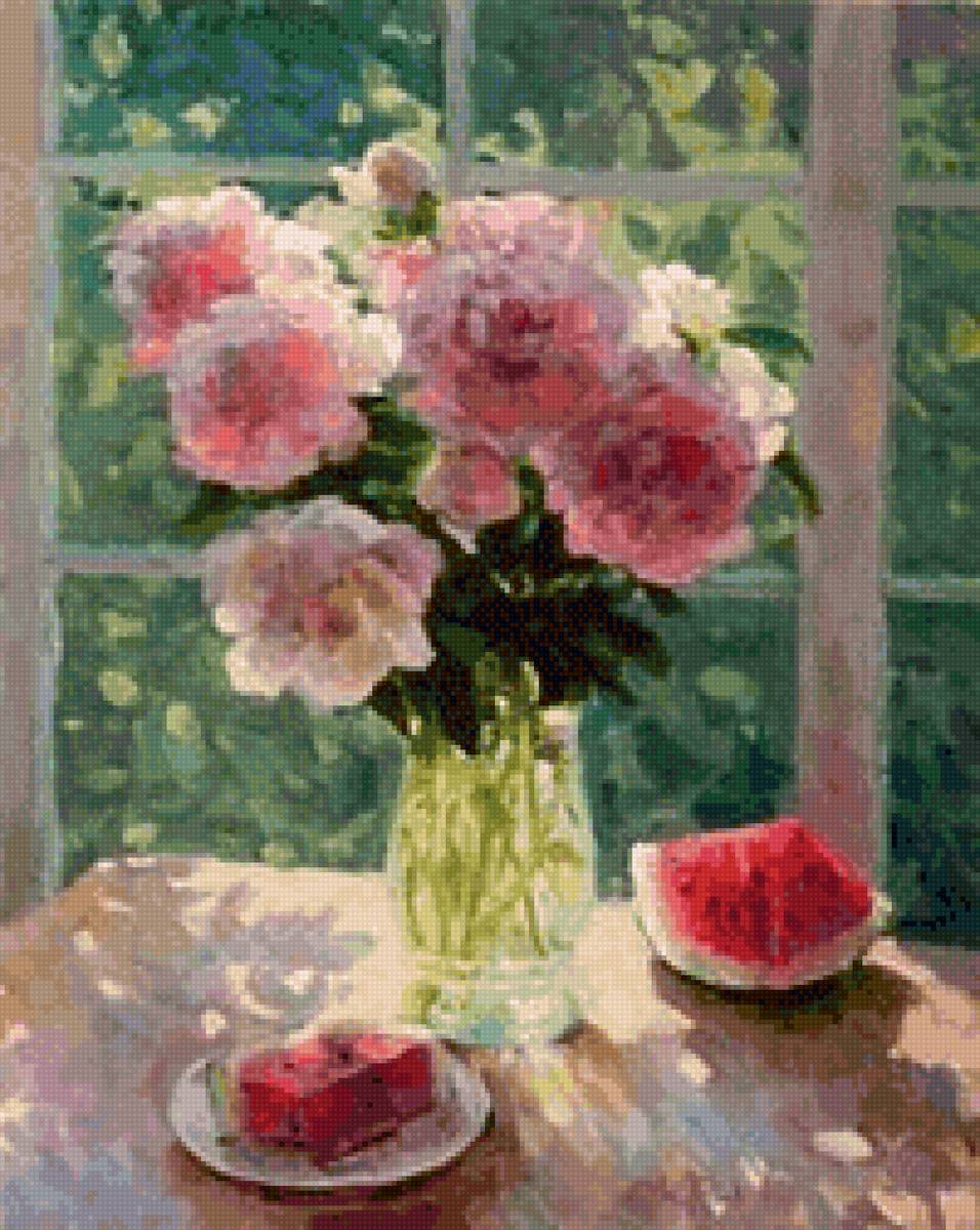 Утро - букет, натюрморт, утро - предпросмотр