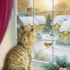 Схема вышивки «Зимнее утро»