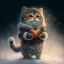 Схема вышивки «Кот»