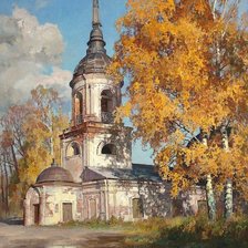 Схема вышивки «Старая церковь»