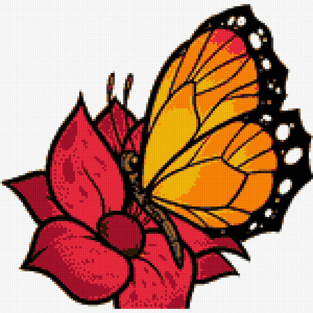 Бабочка - бабочка цветок - предпросмотр