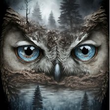 Схема вышивки «сова»