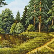 Схема вышивки «Сосновый бор»