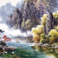 Схема вышивки «ПЕЙЗАЖ»