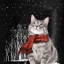 Схема вышивки «Кот»