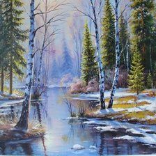 Схема вышивки «Оттепель»