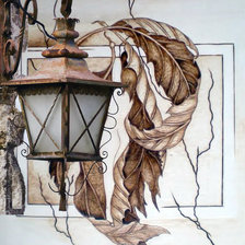 Схема вышивки «бежевый фонарь»