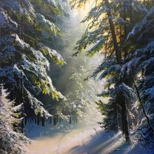 Схема вышивки «Зимний лес»