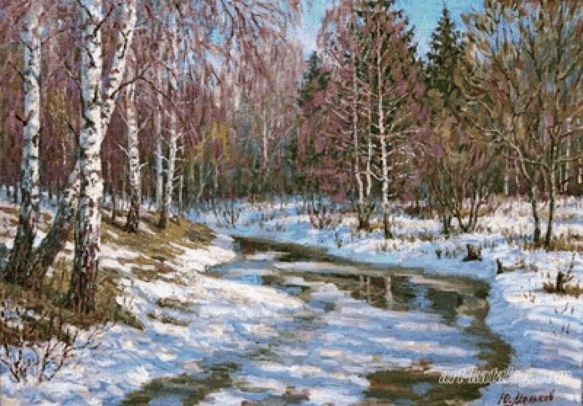 Весна - пейзаж, живопись, весна - предпросмотр