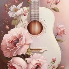 Схема вышивки «FLORES Y GUITARRA»